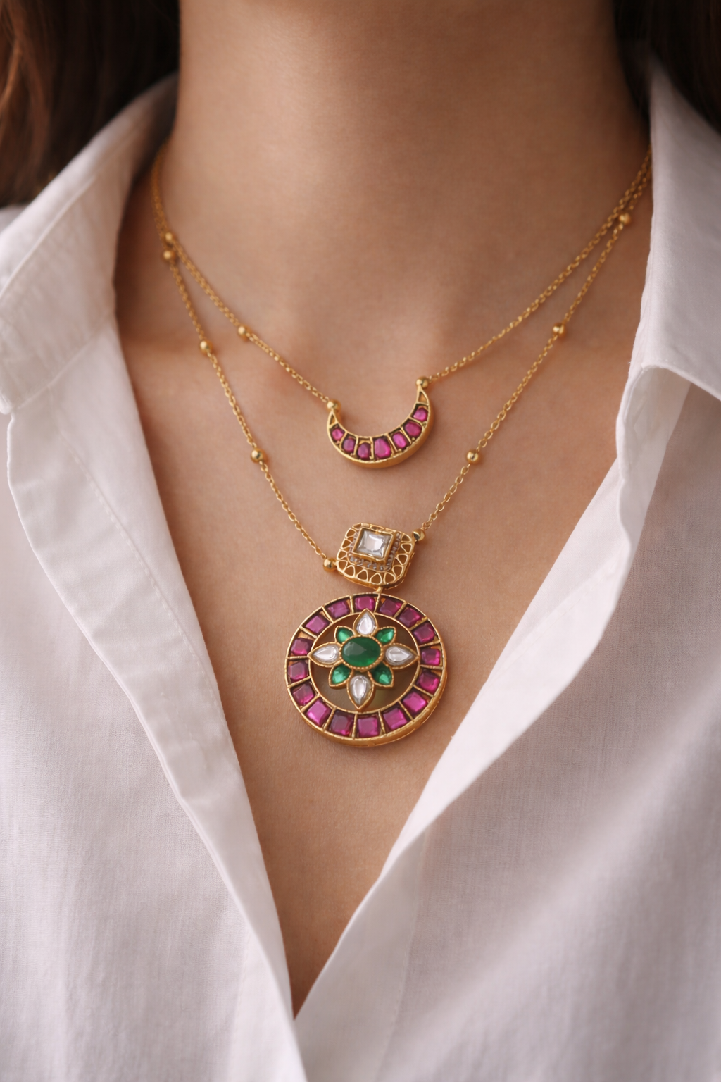 Nyra Pendant Necklace Set